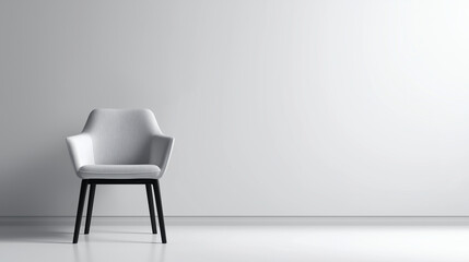 A white sofs  chair, isolated on a white background, combines comfort, functionality, and design versatility, suitable for modern and classic interiors on gray background 