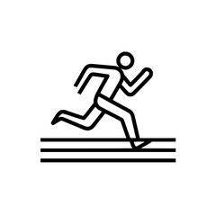 Running athlete icon vector illustration for sports and fitness related designs and athletic competitions