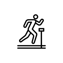 Obraz premium Running hurdle icon vector illustration athletic sport competition obstacle race training 100m sprint