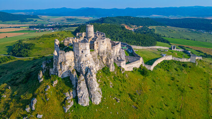 Spis castle during a sunny day, Slovakia © dudlajzov
