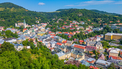 Fototapeta premium Panorama view of Banska Stiavnica, Slovakia