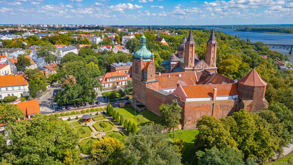 Obraz premium Panorama view of the cathedral in Plock, Poland