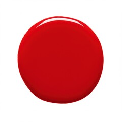 Red nail polish blot isolated on white background for manicure, fashion projects and cosmetic ads or packaging