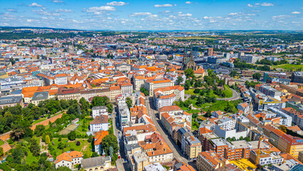 Obraz premium Panorama view of the old town of Brno, Czech republic
