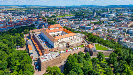 Panorama of Brno with Spilberk, Czech republic © dudlajzov