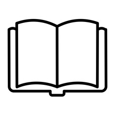 Book flat outline icon, pastel colors, cute minimal style, ideal for kids storybook, education app, UI element, sticker