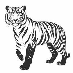 Tiger Silhouette Vector Illustration