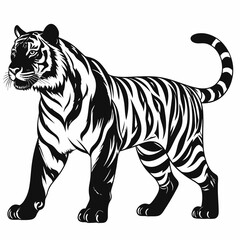 Tiger Silhouette Vector Illustration