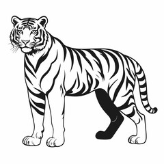 Tiger Silhouette Vector Illustration