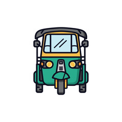 Autorickshaw vector icon.