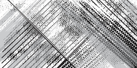 Fototapeta premium Abstract glitch art with diagonal lines and digital noise in grayscale tones. Modern futuristic texture design, distorted pattern background, perfect for technology, cyber, and creative projects.