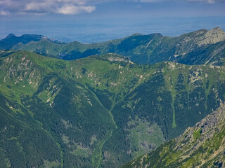 Obraz premium Koprova Dolina viewed from Krivan peak in Slovakia