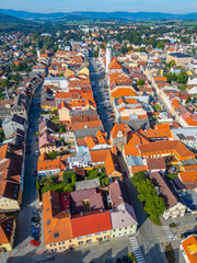Naklejka premium Panorama view of Domazlice, Czech republic