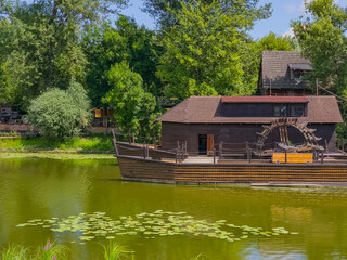 Obraz premium Floating water mill in Kolarovo, Slovakia