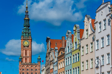 Obraz premium Summer day at Dlugi Targ square in Gdansk, Poland