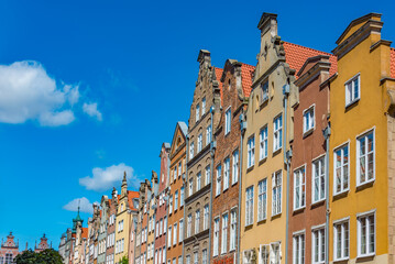 Fototapeta premium Colourful houses at Dlugi Targ square in Gdansk, Poland