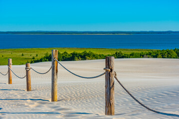 Sand dune in Slowinski national park in Poland © dudlajzov