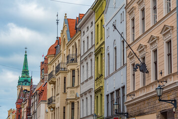 Fototapeta premium Old houses in the center of Torun, Poland