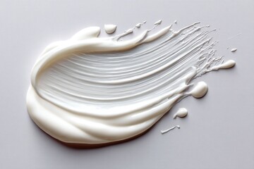 Creamy white cosmetic smear