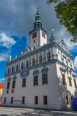 Fototapeta premium White town hall in Polish city Chelmno