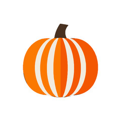 Vector art of orange pumpkin
