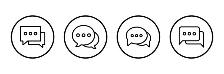 Chat icon logo design. speech bubble sign and symbol. comment icon. message