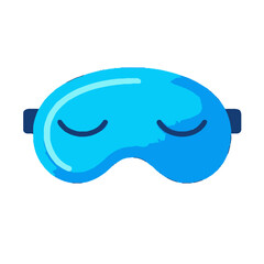 Vector art of blue sleep mask with closed eyes