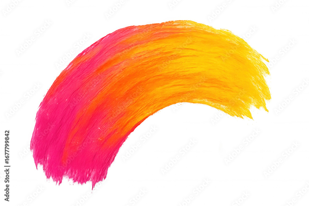 Poster vibrant brush stroke creating colorful design element, adding dynamic visual impact with transparent