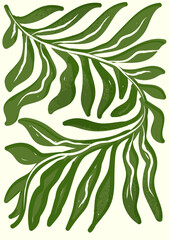 Bold Botanical Floral Plant Doodle Art