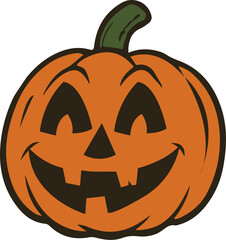 Retro Jack O Lantern Character
