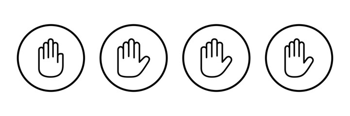 Hand icon logo design. hand sign and symbol. palm
