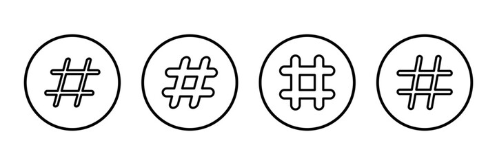 Obraz premium Hashtag icon logo design. hashtag sign and symbol