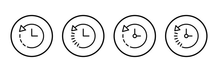 History icon logo design. recent event history sign and symbol