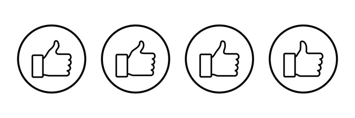 Like icon logo design. Thumbs up sign and symbol. Hand like