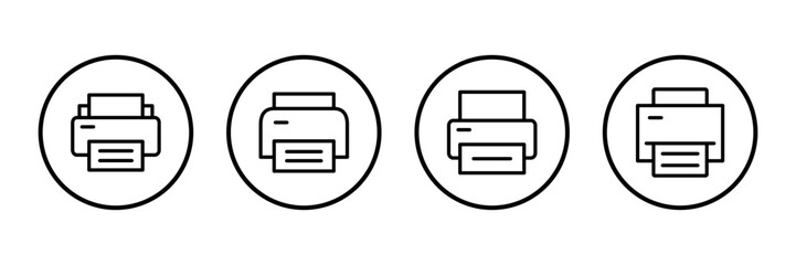 Print icon logo design. printer sign and symbol