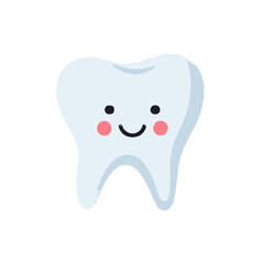 Vector art of happy tooth character