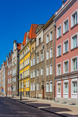 Obraz premium Colourful street in the old town of Gdansk, Poland