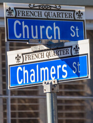 Fototapeta premium street sign in Charleston South Carolina