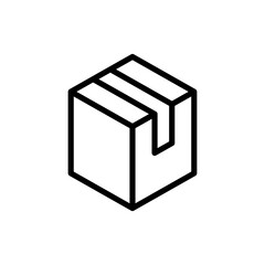 Box icon symbol for apps and websites. box sign and symbol, parcel, package
