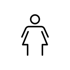 Female icon symbol for apps and websites. woman sign and symbol