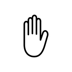 Fototapeta premium Hand icon symbol for apps and websites. hand sign and symbol. palm
