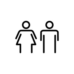 Man and symbol for apps and websites icon vector. male and female sign and symbol. Girls and boys