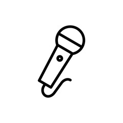 Microphone icon symbol for apps and websites. karaoke sign and symbol