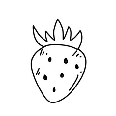 hand drawn strawberries