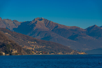 Panorama view of Lago di Como in Italy