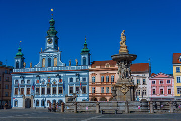 The main square in Ceske Budejovice, Czech republic