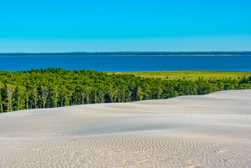Sand dune in Slowinski national park in Poland