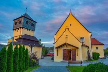 Naklejka premium St. Bartholomew the Apostle Church and skull chapel at Kudowa Zd