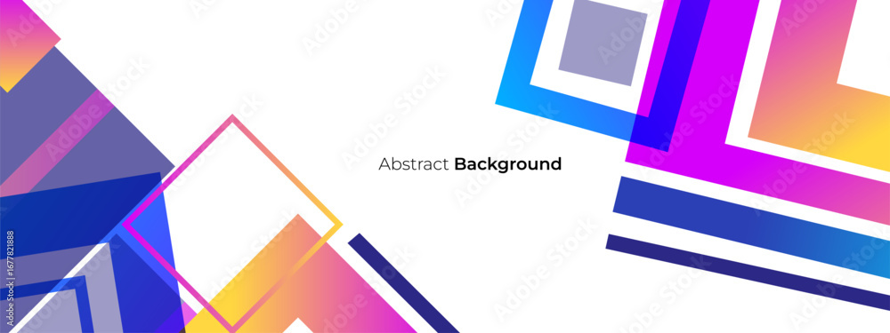Poster abstract geometric colorful background with circle, rectangle shape and shadow
