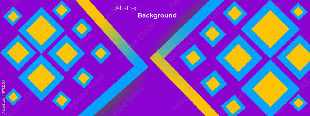 Poster abstract geometric colorful background with circle, rectangle shape and shadow